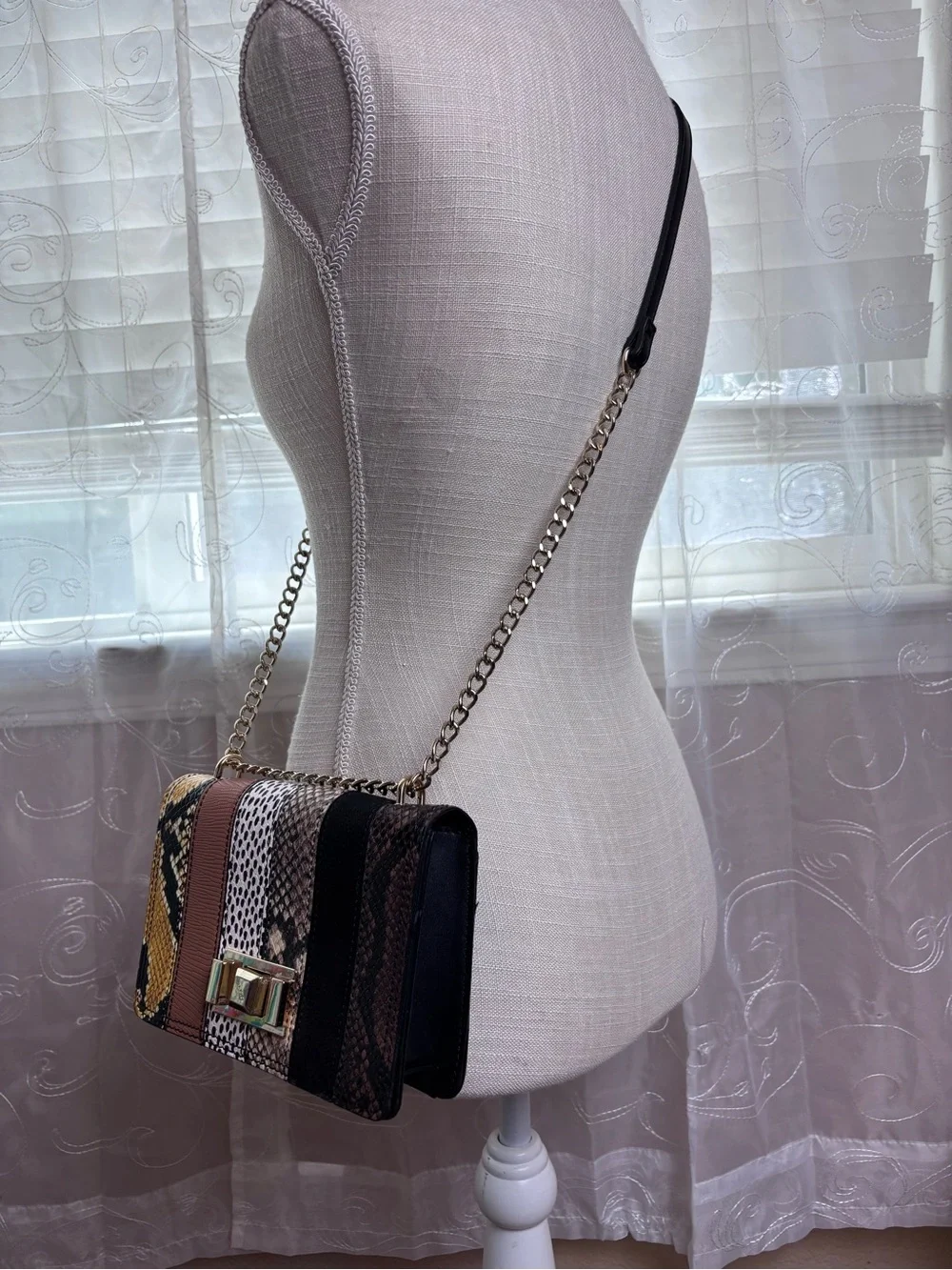 Aldo Lovowia Faux Leather Snake Crossbody Bag